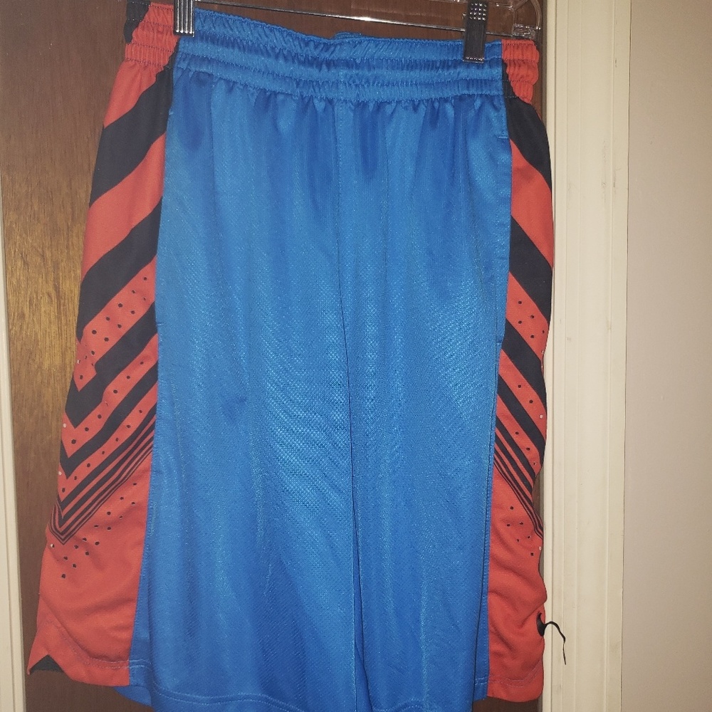 Medium Blue and Orange Nike Basketball Shorts